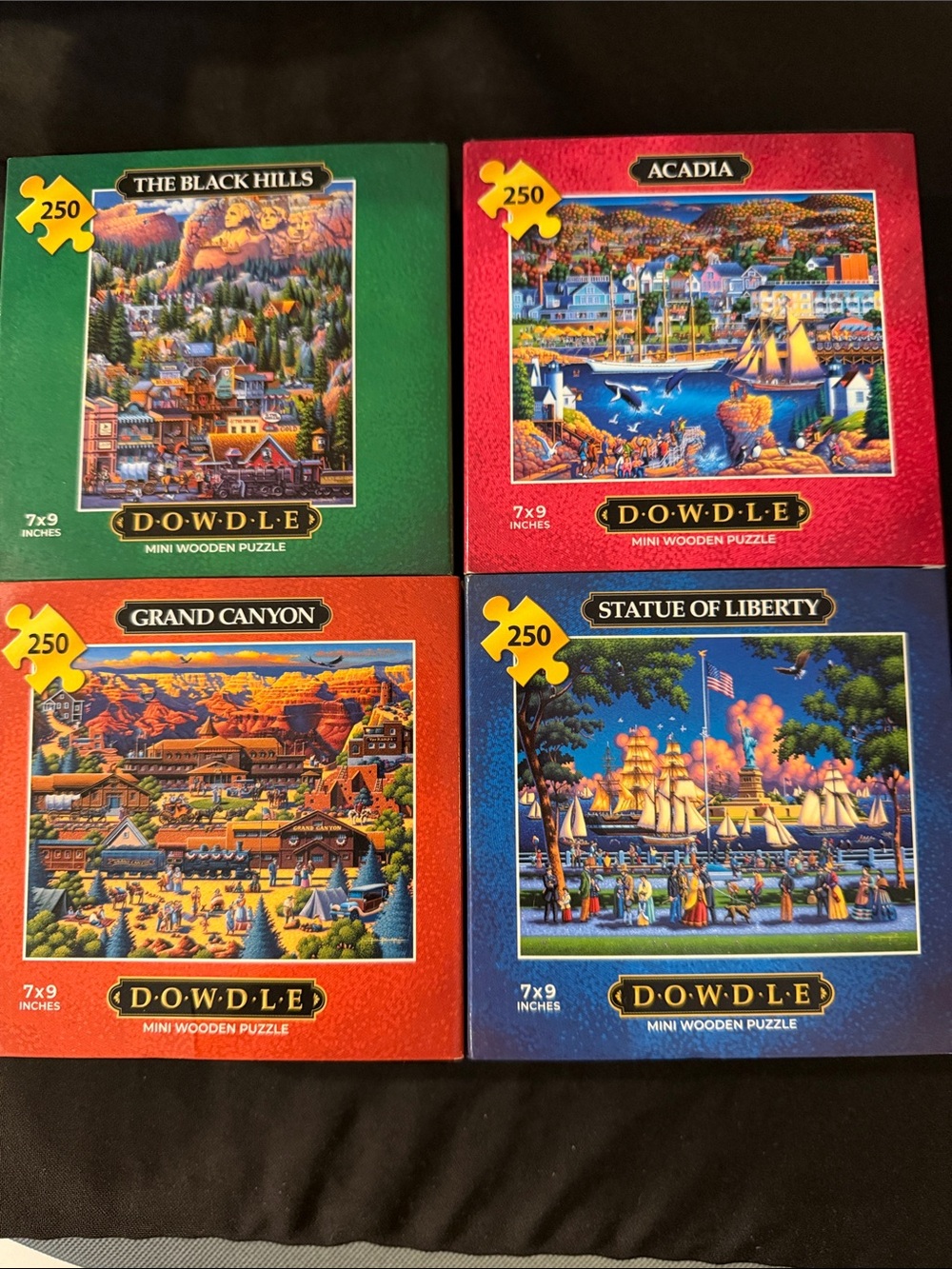 Dowdle Mini Wooden Puzzle Set - 4 x 250 pcs